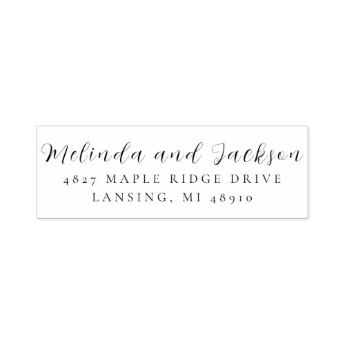 Modern Simple Wedding Self-inking Stamp
