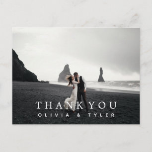 Modern + Simple Wedding Thank You Cards Blank