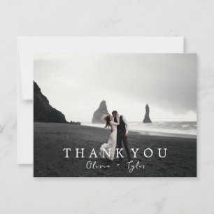 Modern + Simple Wedding Thank You Cards   Blank