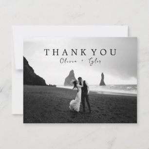 Modern + Simple Wedding Thank You Cards   Blank