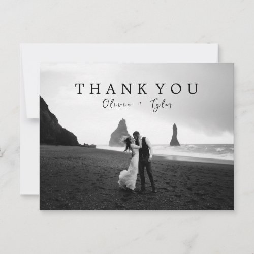 Modern  Simple Wedding Thank You Cards  Blank