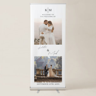 Modern Simple Welcome To Our Wedding 2 Photo Sign