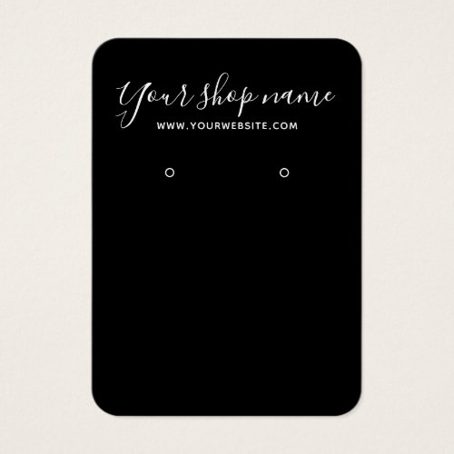 Modern simple white and black earring display card