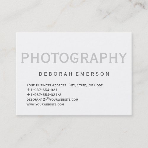 Modern Simple White Chubby Size Business Card