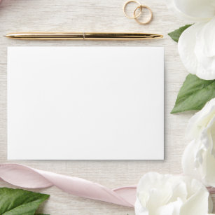 Modern Simple White   Custom Wedding Envelope