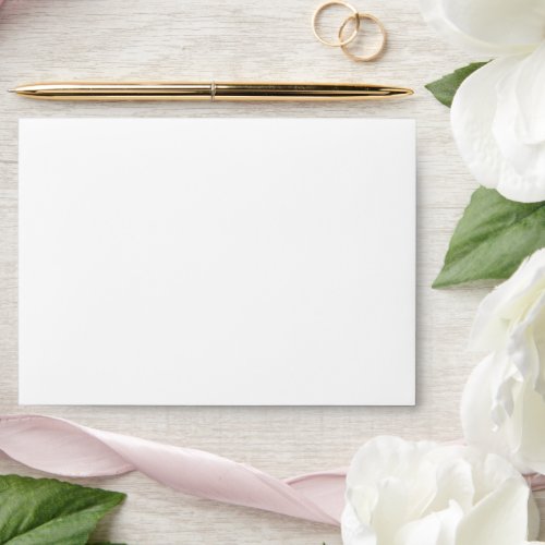 Modern Simple White  Custom Wedding Envelope