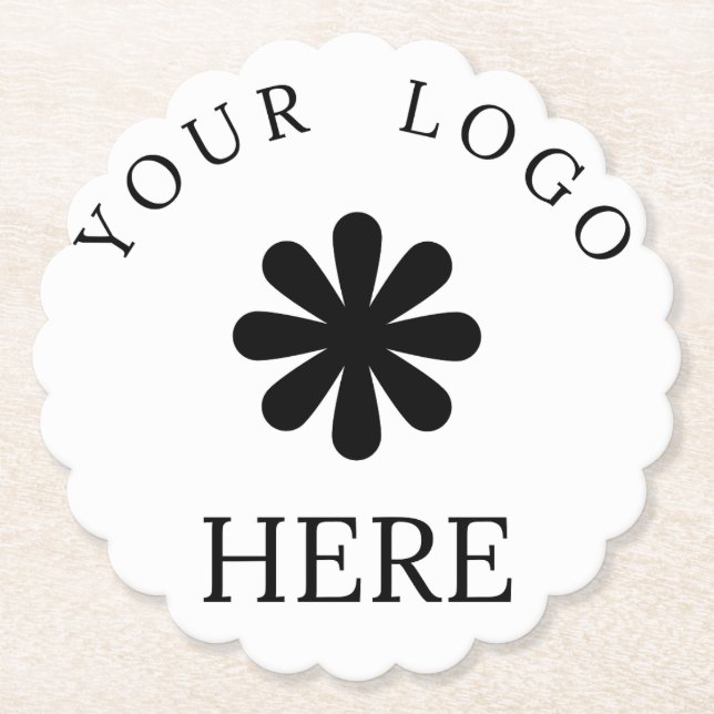 Modern Simple White Marble Rustic Paper Coaster (Front)