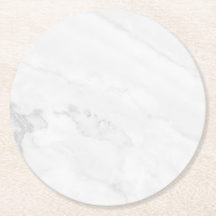 Modern Simple White Marble Rustic Paper Coaster