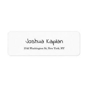 Modern Simple White Minimalist Professional Label
