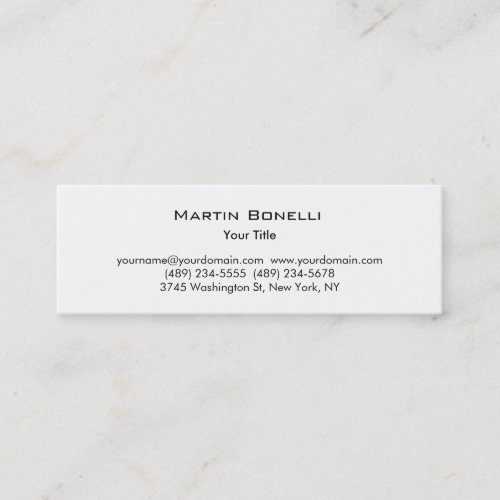 Modern Simple White Professional Business Card