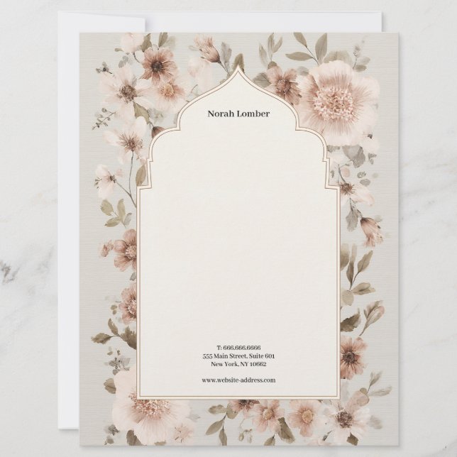 Modern Simple White Professional  Letterhead (Front)