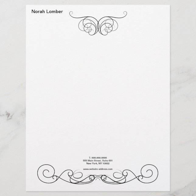 Modern Simple White Professional  Letterhead (Front)