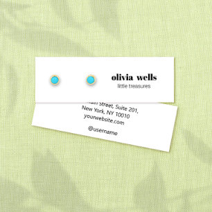 Modern Simple White Stud Earring Display Card