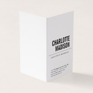 Modern Simple White Trendy Minimalist Plain Business Card