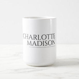 Modern Simple White Trendy Minimalist Plain  Coffee Mug
