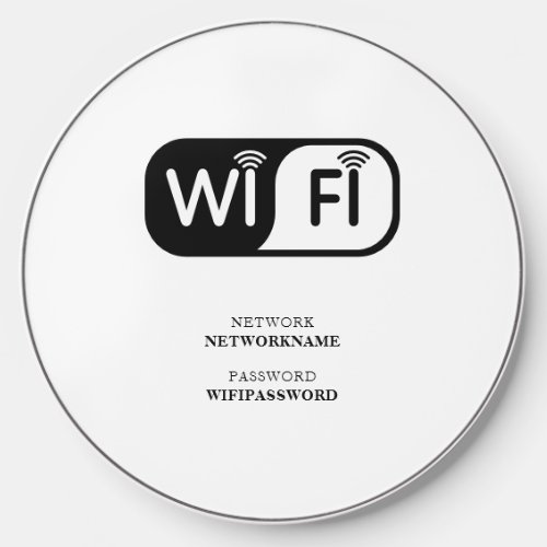 Modern Simple Wifi Network Internet Password Wireless Charger
