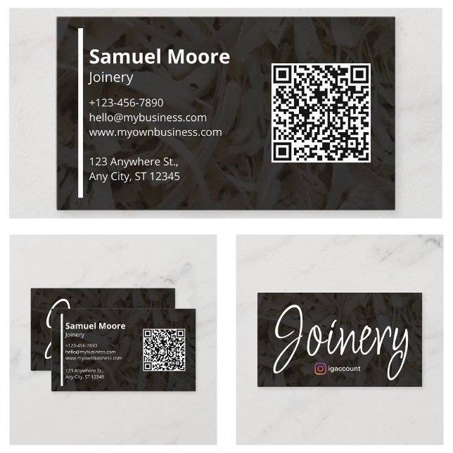 Modern Simple Woodworking Design Templates Business Card (Modern Simple Woodworking Design Templates Business Card
)