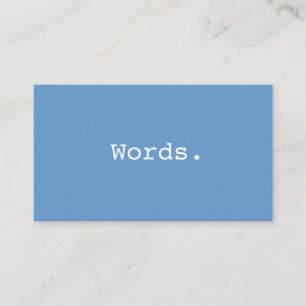 Modern simple writer publisher editor blue-gray business card