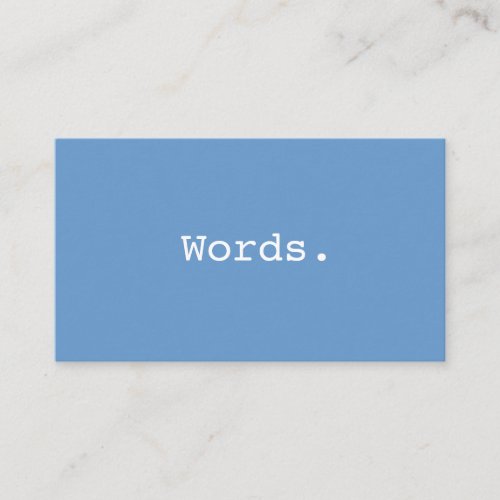 Modern simple writer publisher editor blue_gray business card