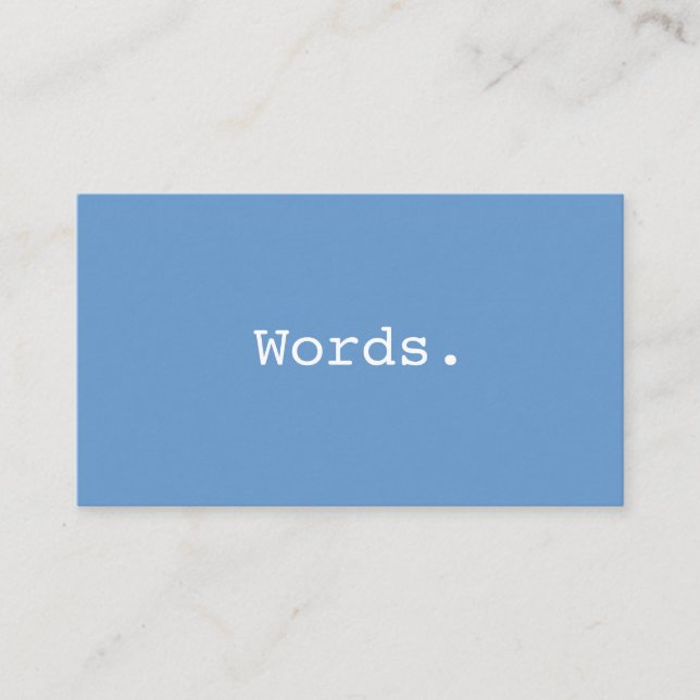 Modern simple writer publisher editor blue-gray business card (Front)