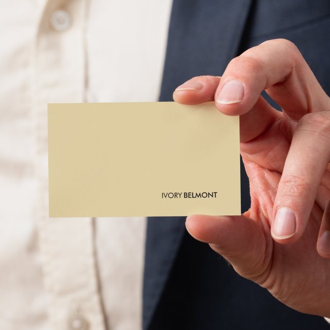 Modern Simple Yellow White Minimal Business Card (Modern Simple Yellow White Minimal Business Card)