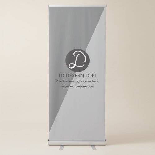 Modern Simple Your Company logo here Grey tones Retractable Banner