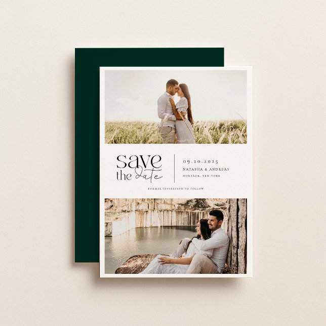 Modern Simplicity 2 Photo Wedding Save The Date (Creator Uploaded)