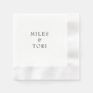 Modern Simplicity B/W Wedding Napkins