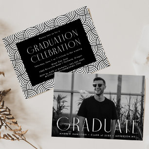 Modern Simplicity Photo Graduation Party Invitation