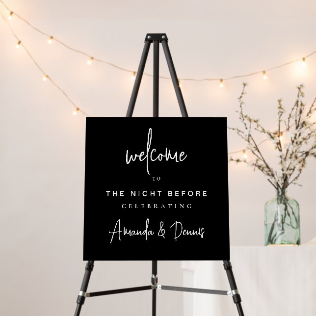 Modern Simplistic The Night Before Sign (In Situ (Stand))