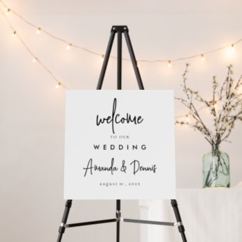 Modern Simplistic Wedding Welcome Sign by Vineyard at Zazzle