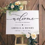 Modern Simply Elegant Wedding Welcome Sign Canvas at Zazzle