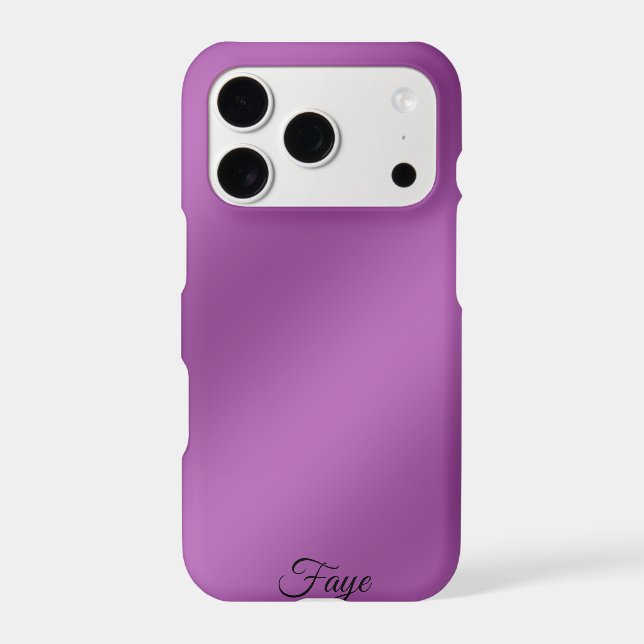 Modern Simply Solid purple gradient Wave pattern Iphone Case (Back)