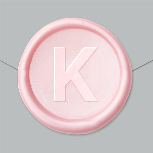 Modern Single Initial Monogram Wax Seal Sticker