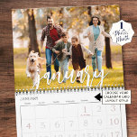 Modern Single Photo and Cover Collage Custom Color Calendar<br><div class="desc">Create your own personal yearly photo calendar utilizing this easy-to-upload template for a year's worth of memories. One full-bleed photo per month; each is shown in a unique photo collage format on the front cover in your choice of colors. Upload each photo on each month view page in the EDIT...</div>