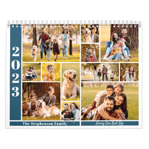 Modern Single Photo Per Month and Collage on Cover Calendar