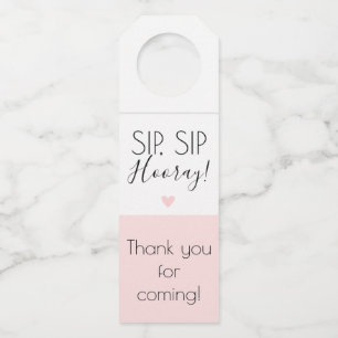 Modern Sip Sip Hooray Pop the top tags Elegant