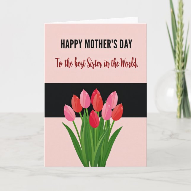 Modern Sister Mothers Day Card (Front)