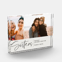 Modern Sisters Keepsake Two Photos Pale Cream