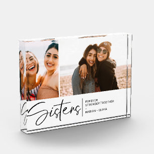 Modern Sisters Keepsake Two Photos White