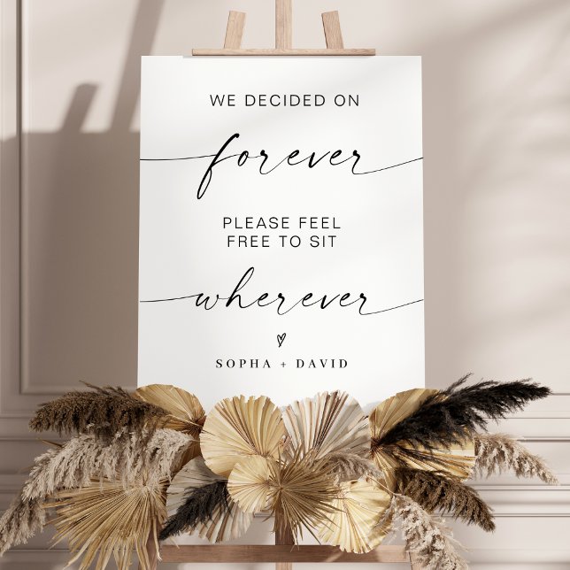 Modern Sit Anywhere, No Assigned Seat Wedding Foam Board (Creator Uploaded)