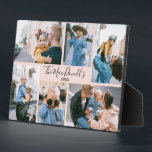 Modern Six Photo Plaque<br><div class="desc">Customizable photo template with six image positions. Photos sit atop a white background. Handwritten font for the family name and a san serif font for the year. To customize this plaque click on "personalize this template" then edit the fields provided. The template photos are for demonstration purposes only and must...</div>