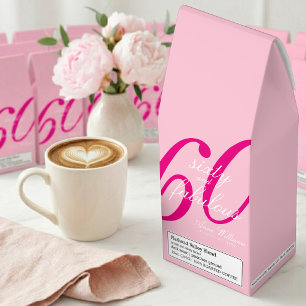 Modern Sixty and Fabulous Pink 60th Birthday Party Roasted Coffee
