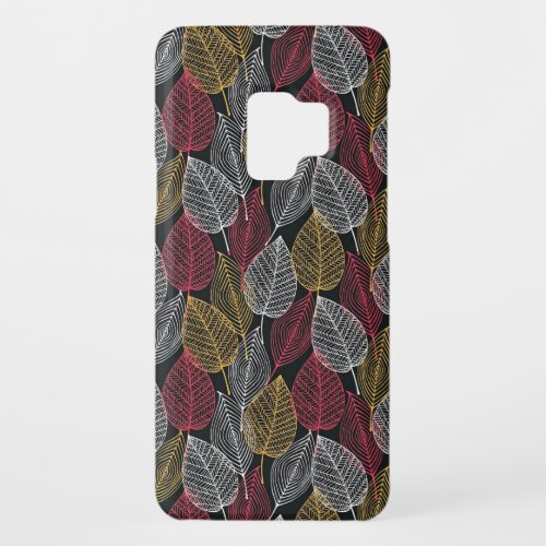 Modern Skeleton Leaves Autumn Pattern Case_Mate Samsung Galaxy S9 Case