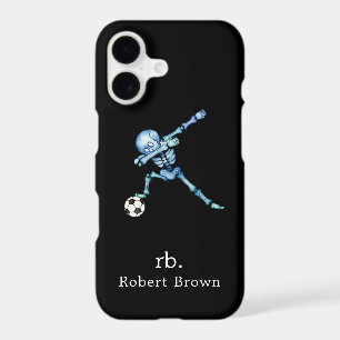 Modern Skeleton Soccer Dab Pose Colorful iPhone 17 Case