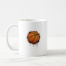 Modern Sketch Basketball Illustration Mug