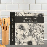 Modern Sketch Floral Black & Cream Family Recipe 3 Ring Binder<br><div class="desc">This simple yet elegant design adds style and grace to your kitchen, with its black sketch floral pattern on a vintage cream background. Gather your favorite family recipes and add your family memories to make this a cherished keepsake. Add a name to personalize it. Makes a great bridal shower, Christmas...</div>
