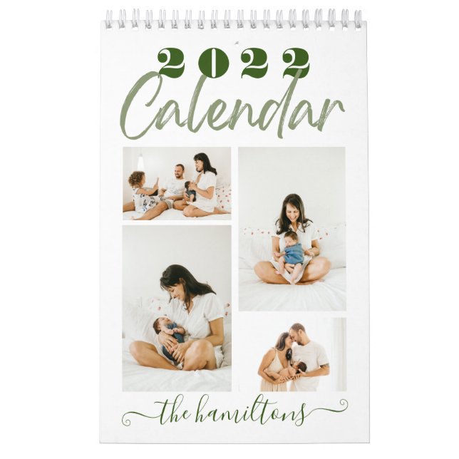Modern Sketchy Calligraphy New Year Photo Calendar (Cover)