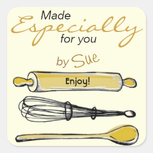 Modern Sketchy Kitchen Gift Stickers