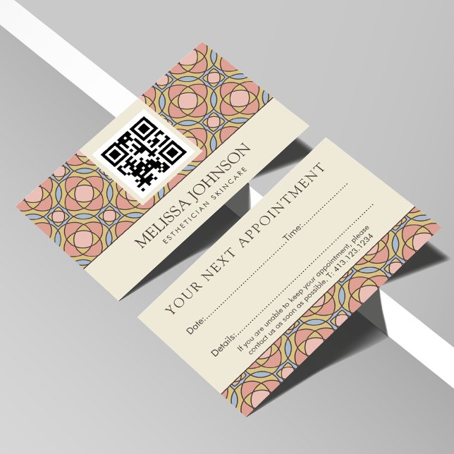 Modern Skincare Esthetician Appointment Card (Creator Uploaded)